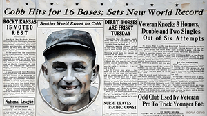 1925 ty cobb newspaper headline art