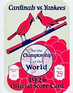 1926 World Series Score Card