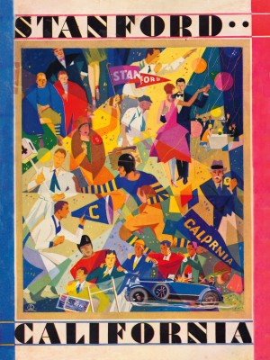1928 cal stanford football program cover artwork for walls