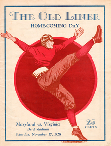 1928 Maryland vs. Virginia Football Program Cover Art 
