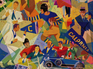 1928 California Bears Football Art 