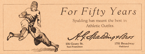 1928 Spalding Football Vintage Ad Print