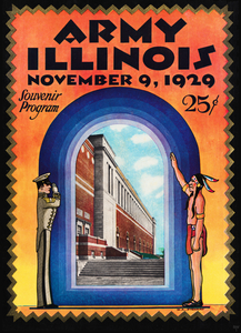 1929 Army vs. Illinois Football Program Cover Art