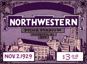 1929 Northwestern Football Ticket Remix