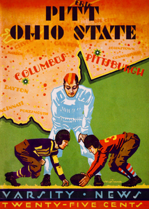1929 Ohio State vs. Pittsburgh Football Program Cover Art