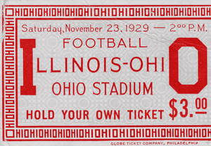 1929 Ohio State Ticket Stub Remix