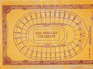 1930 Los Angeles Coliseum Stadium Map