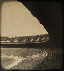 Vintage Thirties Ohio Stadium Viewfinder Slide Art