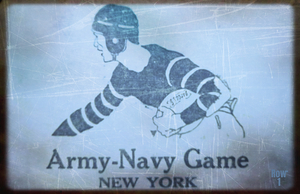 1930s army navy football game art