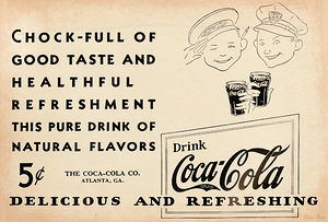 1930s coke ad wall art