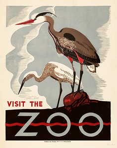 1930s visit the zoo art