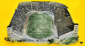 1930s west virginia football gameday art 