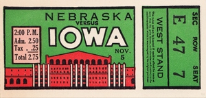 1932 Iowa Hawkeyes vs. Nebraska Cornhuskers