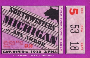 1932 Michigan vs. Northwestern