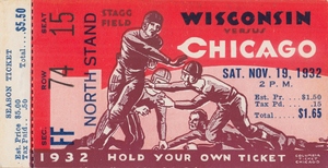 1932 Wisconsin Badgers vs. Chicago Maroons