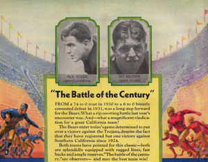 1932 Cal Bears vs. USC Trojans Football Art