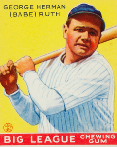 1933 Babe Ruth Goudey Card Print