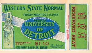 1933 Western State Normal School vs. Detroit Titans