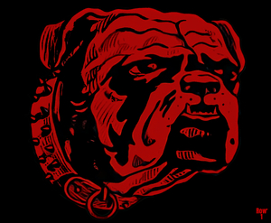 1933 Georgia Bulldog Art Remix