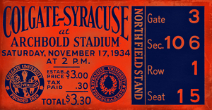 1934 Colgate vs. Syracuse Ticket Remix