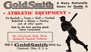 1934 Goldsmith Baseball Vintage Advertisement
