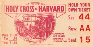 1934 Holy Cross vs. Harvard