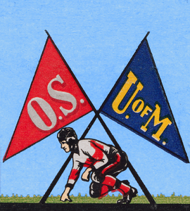 1934 Michigan Wolverines vs. Ohio State Buckeyes Football Art