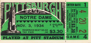 1934 Pitt Panthers vs. Notre Dame