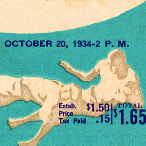 1934 Vintage Football Ticket Stub Art