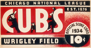 1934 Chicago Cubs Scorecard Remix