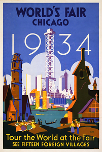 1934 chicagos worlds fair poster