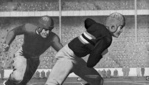1934 Black and White Football Art