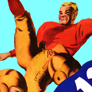 1935 Football Kick Punter Art 