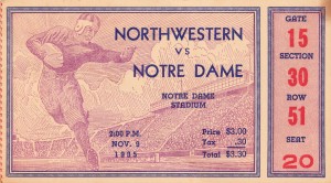 1935 Notre Dame vs. Northwestern