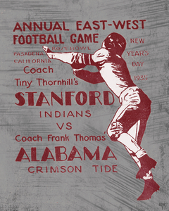 1935 Alabama Crimson Tide Football Art