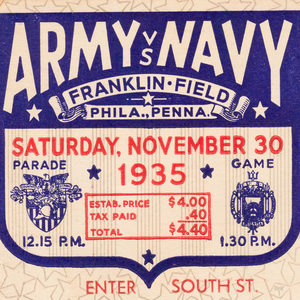 1935 Army vs. Navy Football Ticket Square Remix