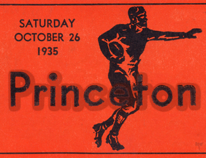 1935 Princeton Tigers Football Ticket Remix