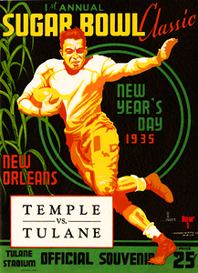 1935 sugar bowl program cover art