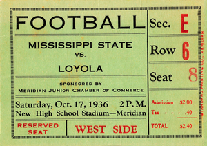 1936 Mississippi State Maroons vs. Loyola College Wolfpack | Row 1