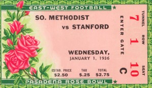 1936 Rose Bowl SMU Undefeated