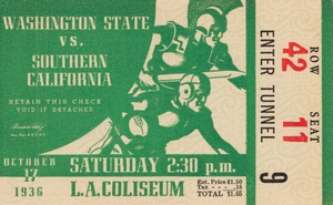 1936 Washington State Cougars vs. USC Trojans