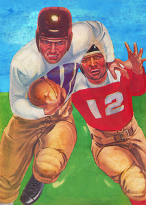 1937 Lon Keller Football Art Remix