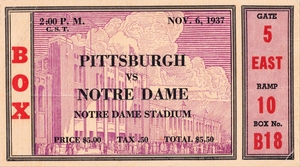 1937 Notre Dame vs. Pittsburgh