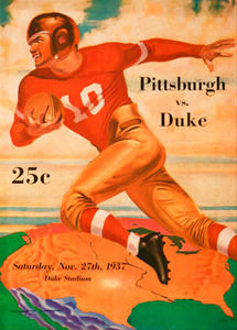 1937 Duke Blue Devils vs. Pitt Panthers Program Cover Art