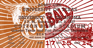 1937 OU Texas Ticket Stub Remix 