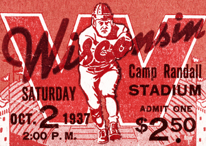 1937 Wisconsin Badgers Football Ticket Remix