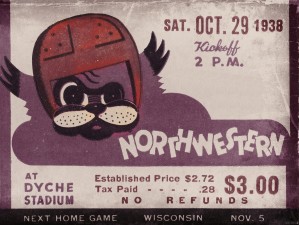 1938 Northwestern Ticket Stub Remix Art
