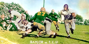 1937 Baylor vs. TCU Football Art