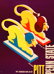 1938 Penn State vs. Pittsburgh Football Program Cover Art