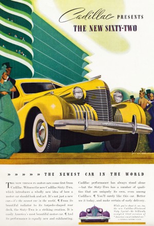 1939 Cadillac Car Advertisement Art Print | Row One